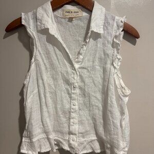 Cropped White Summer Top